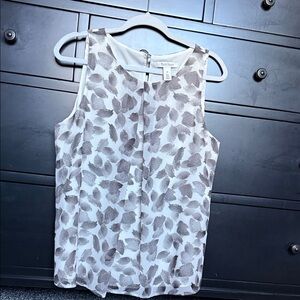 WHBM Floral Sleeveless Top - Gray
